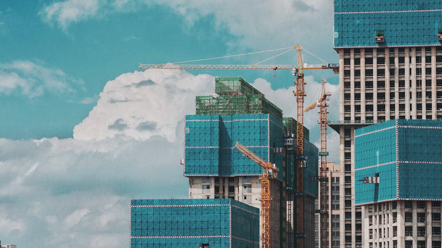 Urban development construction site